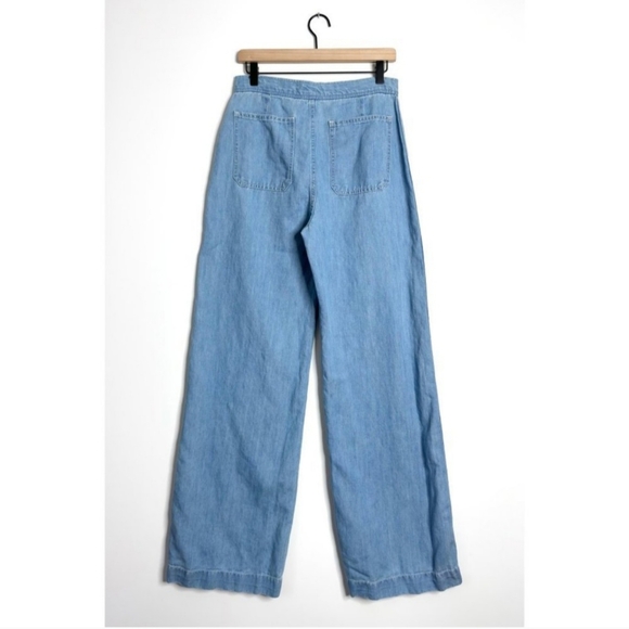 Polo by Ralph Lauren Margery High Rise Wide Leg Light Wash Jeans - 29R - Picture 10 of 13